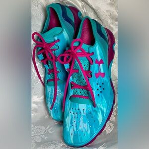 Under Armour SpeedForm Apollo Vent Running Shoes In A Turquoise & Hot Pink  Sz.9